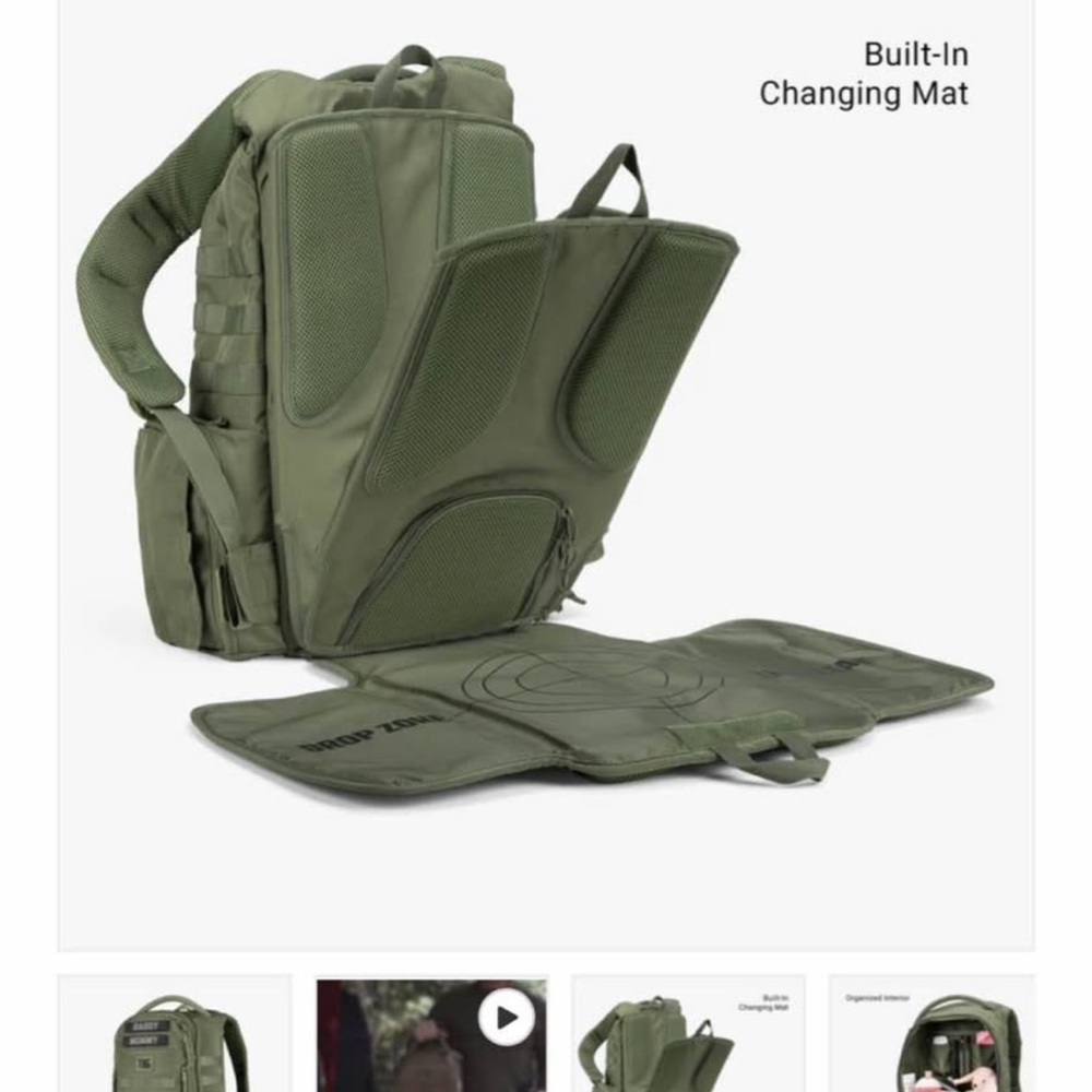 Tactical Baby Backpack - Olive Green - Picture 2 of 4
